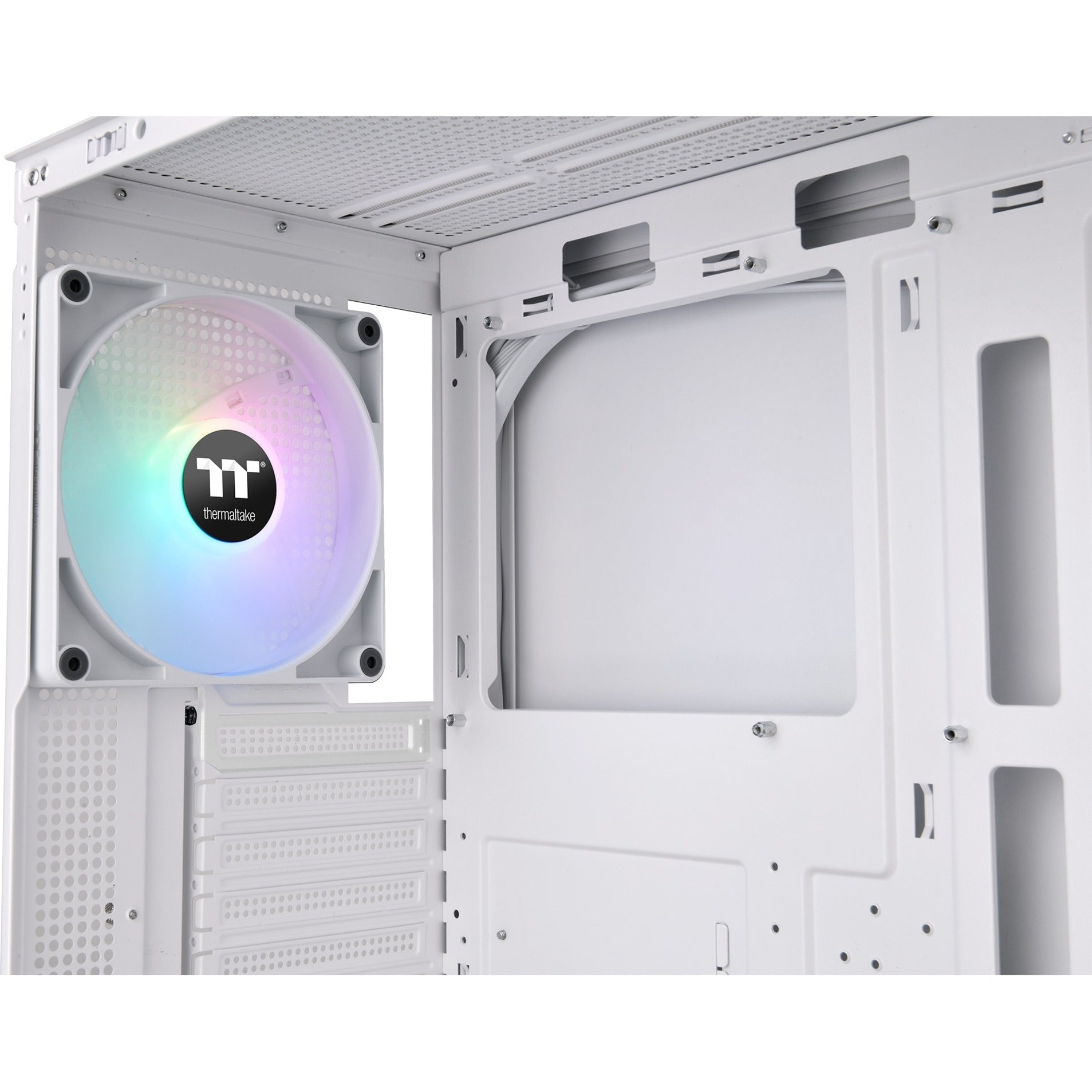 Thermaltake view 270 tg argb - boîtier tour midi neige (blanc | 2x USB-A | 1x USB-C | RGB | verre trempé)