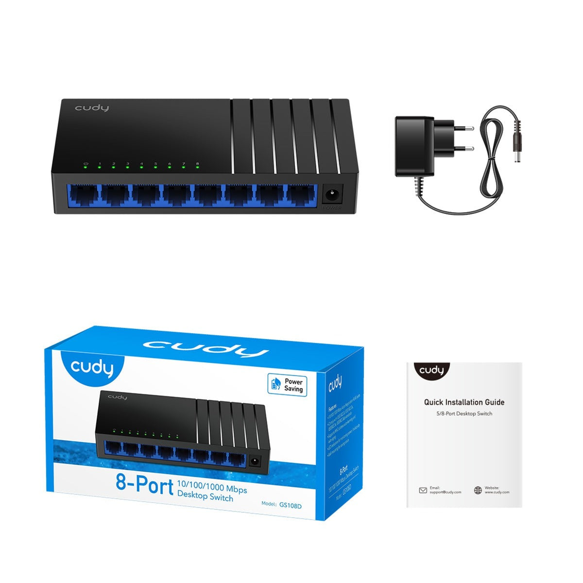 Interrupteur de bureau Gigabit Cudy à 8 ports