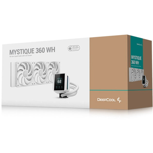 Refroidissement par eau Deepcool mystique 360 (blanc, connecteur de ventilateur PWM à 4 broches)