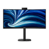 Philips 34b2u3600ch 34 moniteur ultra-large incurvé (noir, 2x HDMI, port d'affichage, 3x USB-A, USB-B, USB-C, RJ-45)