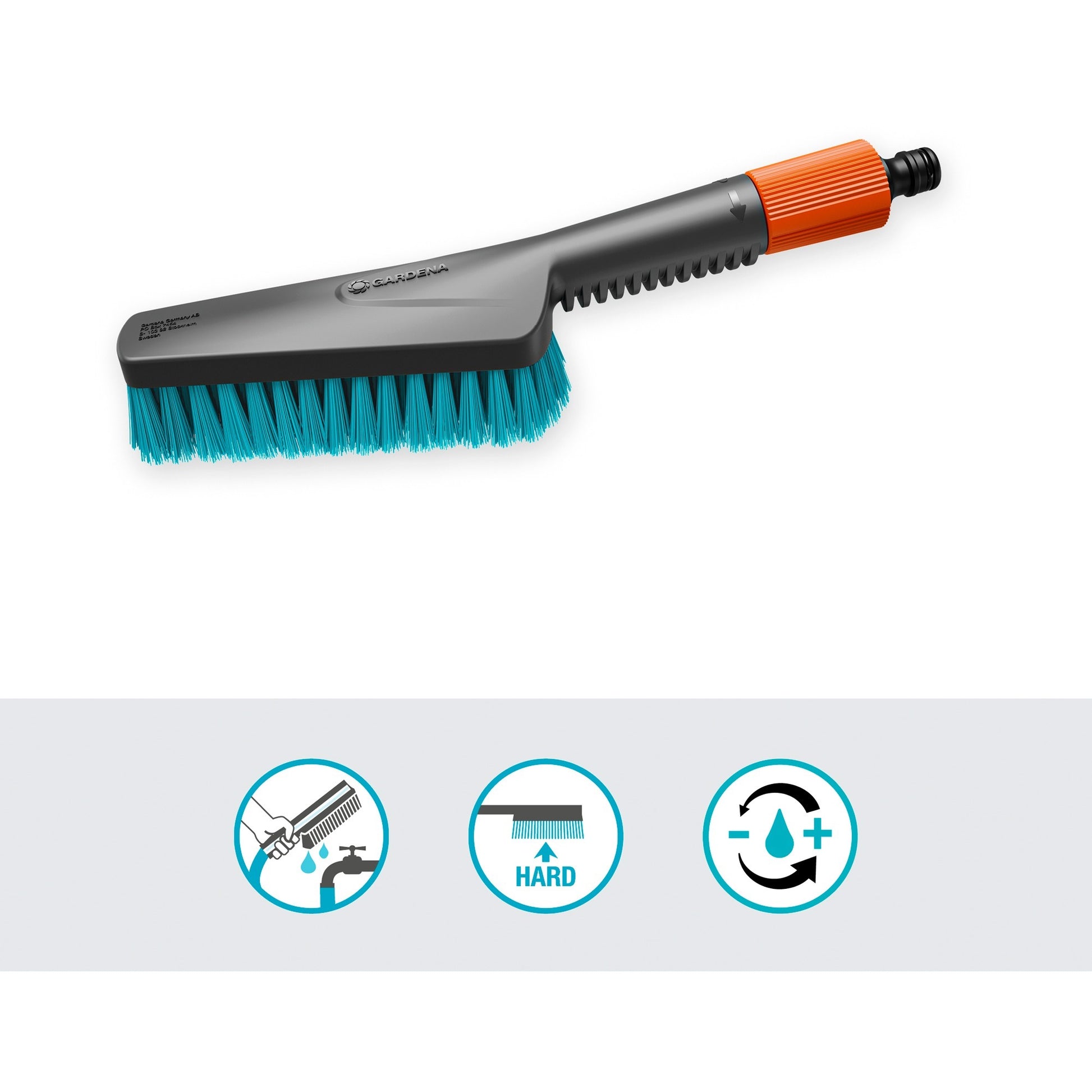 Gardena CleanSystem Hand Brush S dure, avec une connexion de tuyau