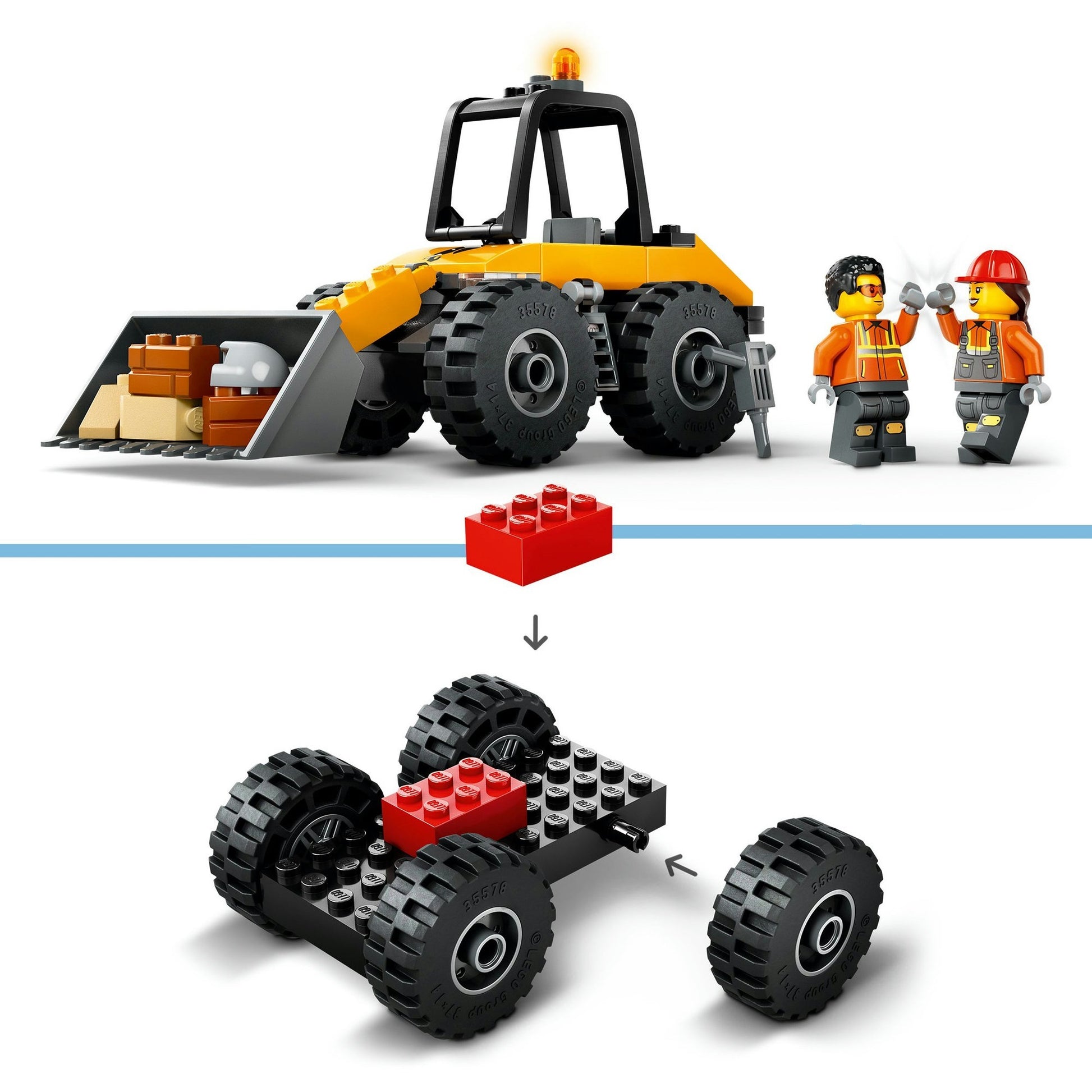 LEGO LEGO CITY 60450 Logeur de roues jaunes