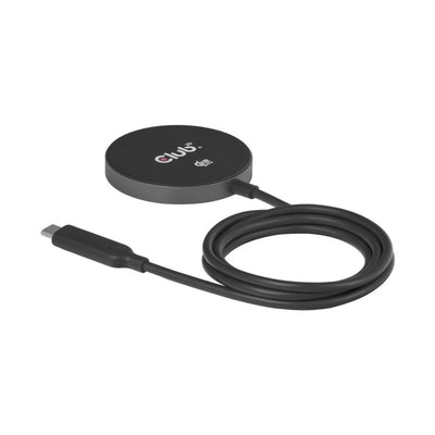 Chargeur sans fil Club 3D CAC-3027 Qi2 25 W (noir, certifié Qi, compatible MagSafe, coussinet magnétique)