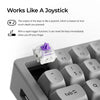 Clavier mécanique RVB Keychron K2 HE-F1C Concrete Edition (noir, disposition américaine (QWERTY), nébuleuse magnétique à double rail Gateron, 75 %, LED RVB, PBT osa double-shot, échange à chaud, 2,4 GHz | Bluetooth 5.2 | USB-C)