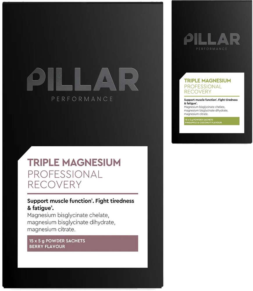 Pack de voyage Pillar Performance triple magnésium 15x5g