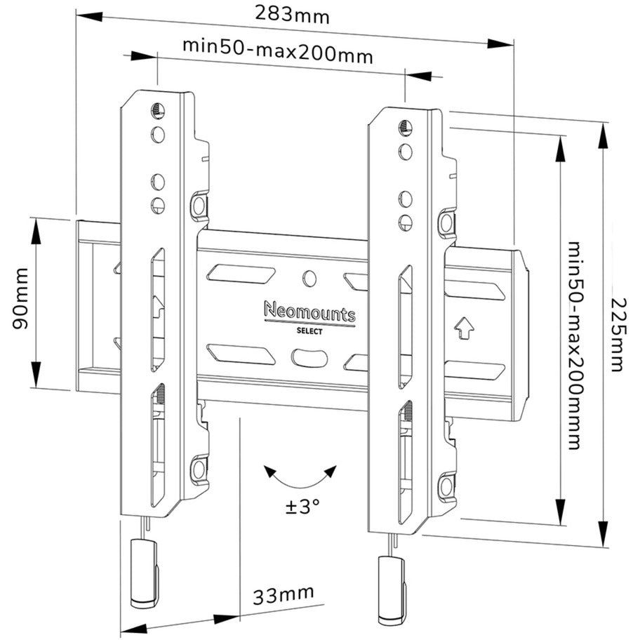 Neomounts par NewStar Select WL30S-850BL12 Soutenir le mur plat