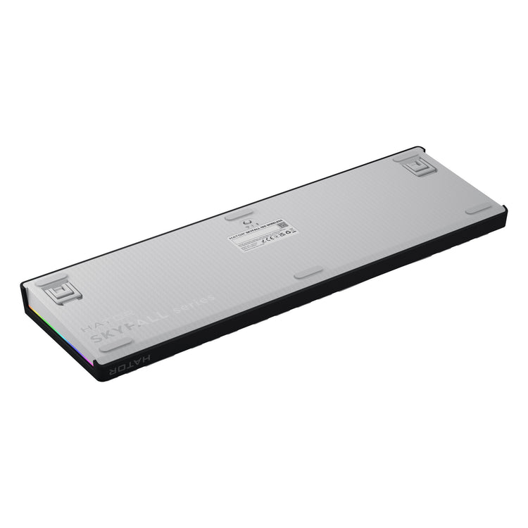 Hator skyfall sans fil, clavier de jeu (noir, disposition américaine, hator aurum citron, RVB, double shot abs, hot-swap, bluetooth usb-c 2,4 GHz)