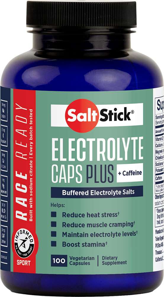 Bouchons d'électrolytes Saltstick plus+caféine 100 pcs.