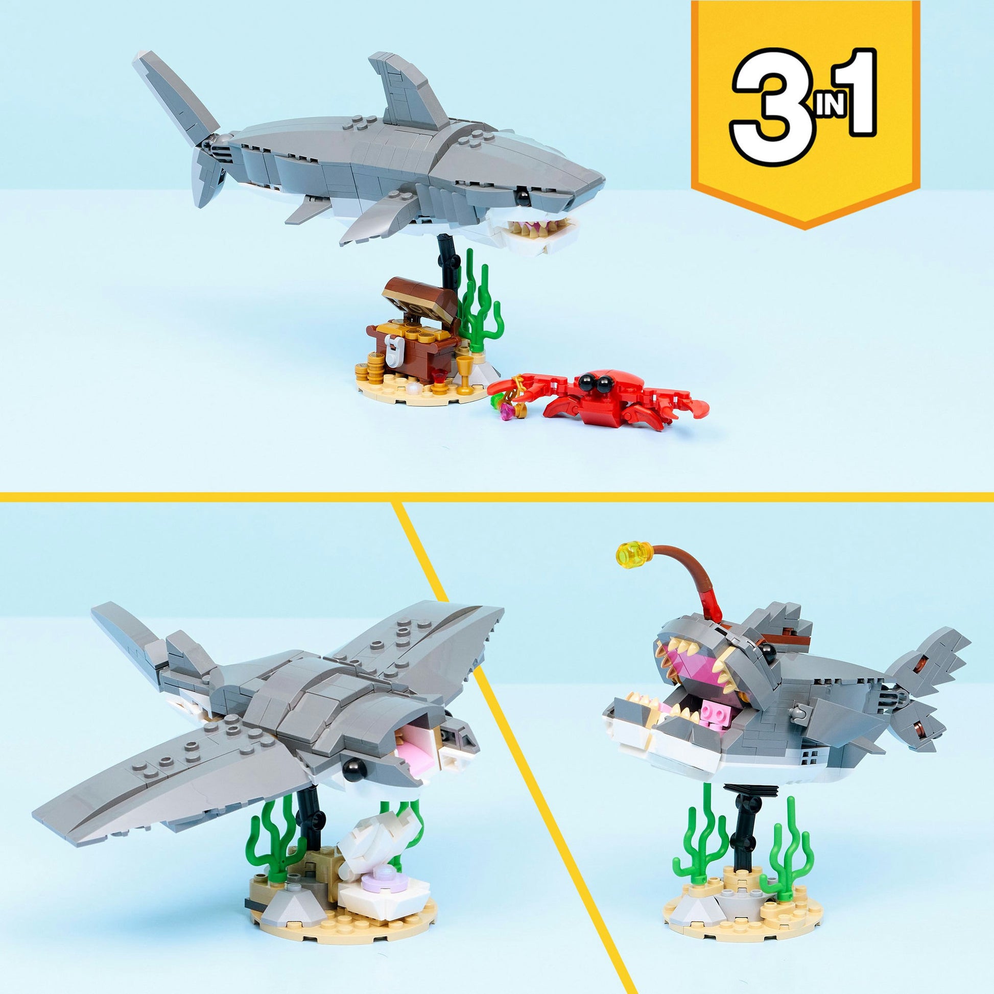 Lego Creator 31381 requin féroce avec coffre au trésor
