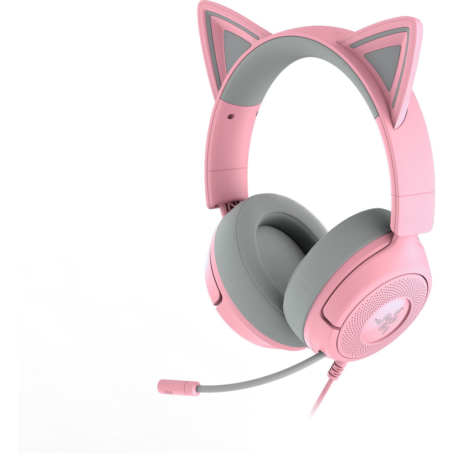 Casque de jeu supra-auriculaire Razer Kraken Kitty V3 X Quartz (rose gris)