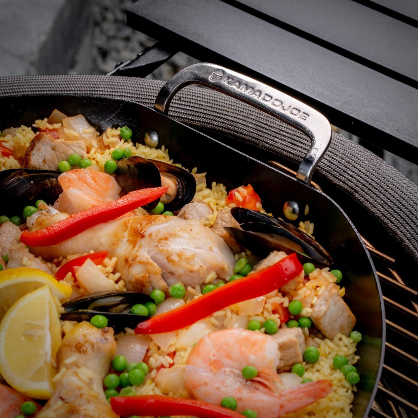 Kamado Joe Pork Paella Paella