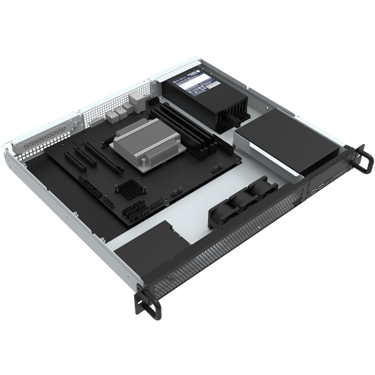 Silverstone rm100 1u montage en rack, rack, boîtier de serveur