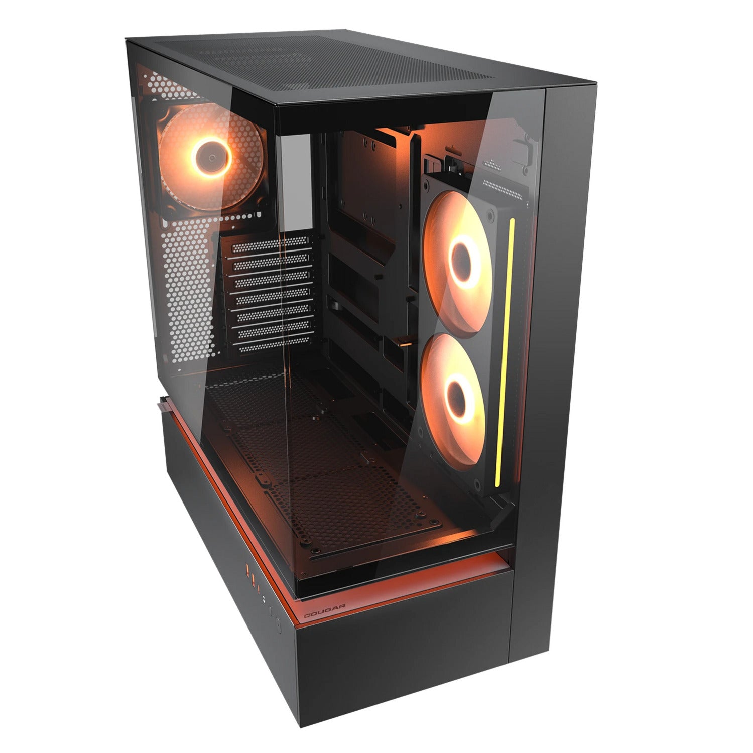 Boîtier tour midi Cougar cfv235 (noir | 2x USB-A | 1x USB-C | RGB | verre trempé)