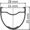 Roue avant Dt swiss gr 1600 spline® 25 28 disque