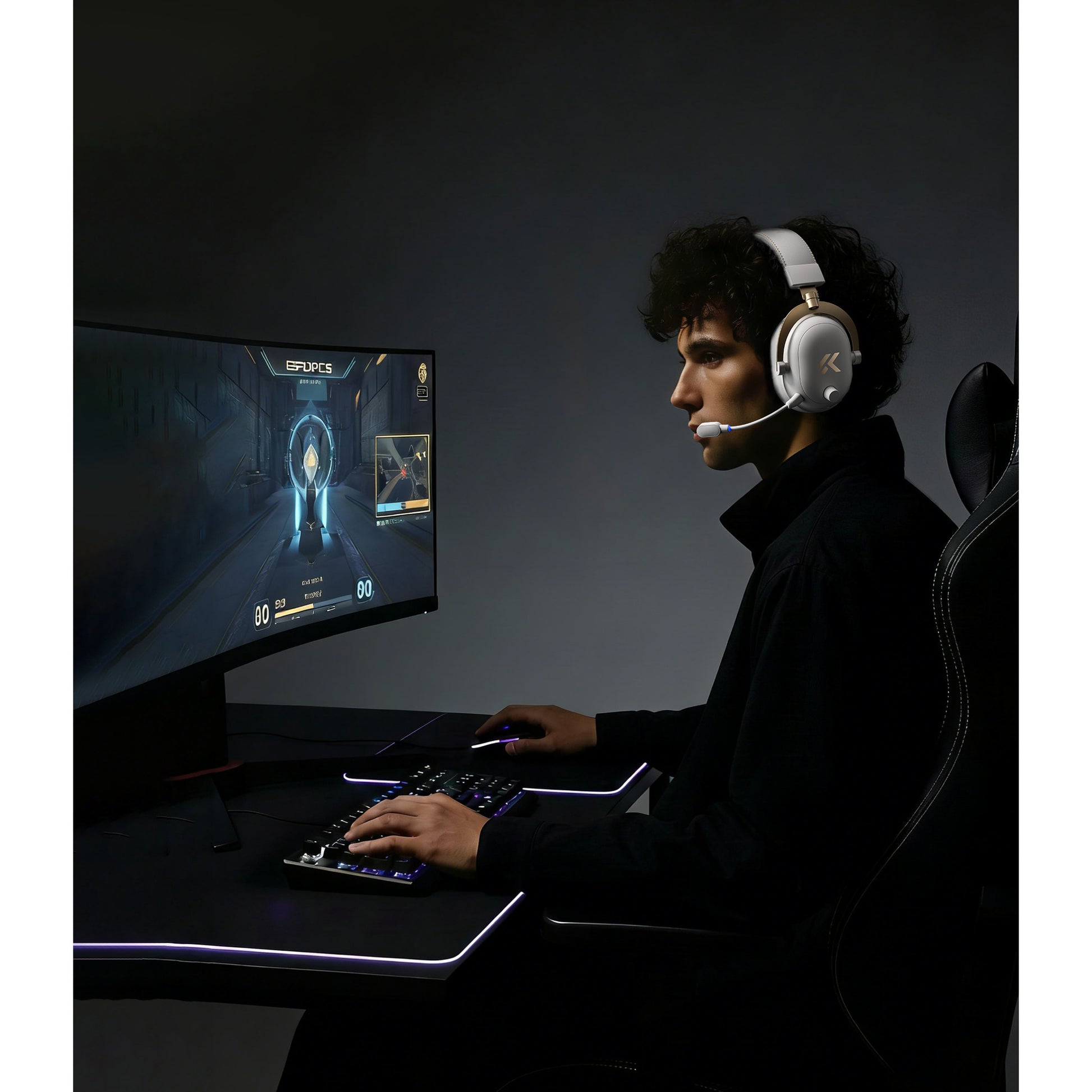 Mchose V9 Turbo+ Casque de jeu supra-auriculaire magnétique sans fil (rouge, Nintendo Switch, Playstation 4, Playstation 5, mobile, PC, Bluetooth USB 2,4 G)
