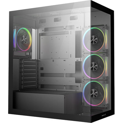 Boîtier tour midi Deepcool CG580 4f v2 (noir | 2x USB-A | 1x USB-C | RVB | verre trempé)