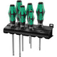 Set à tournevis WERA 334 335 6 Kraftform Plus, Lase