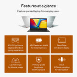 Ordinateur portable Asus vivobook go 15 e1504fa-bq5403w 15.6 (noir | ryzen 5 40 | radeon 610m | 8 go | SSD 512 go) - afbeelding 19