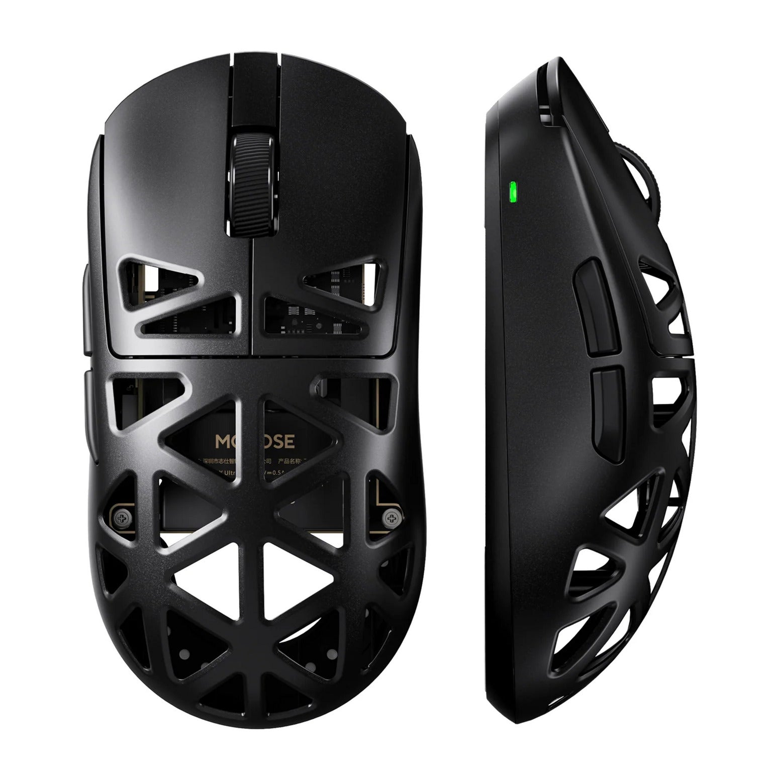 Souris de jeu sans fil Mchose a7x ultra en alliage de magnésium (noir, jusqu'à 40 000 dpi, Bluetooth USB-C 2,4 GHz)