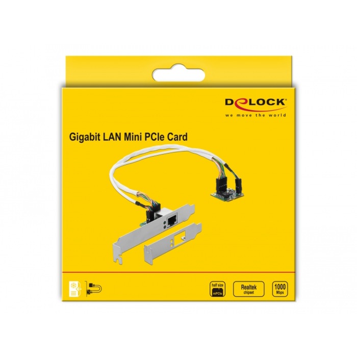 Dellock Mini PCLE I O PCLE Half Taille 1X Gigabit LAN