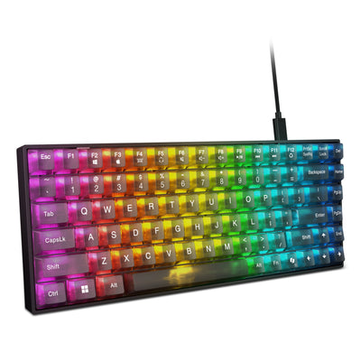Clavier de jeu mécanique Lenovo legion k510 mini pro rgb (noir, disposition américaine (qwerty), 75%, interrupteur marron, échange à chaud, usb)