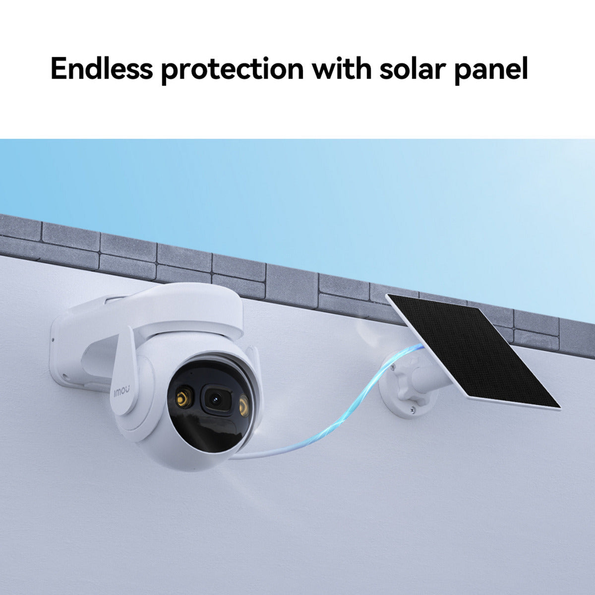 Imou cell pt avec caméra de sécurité à panneau solaire (blanc, 100% sans fil)
