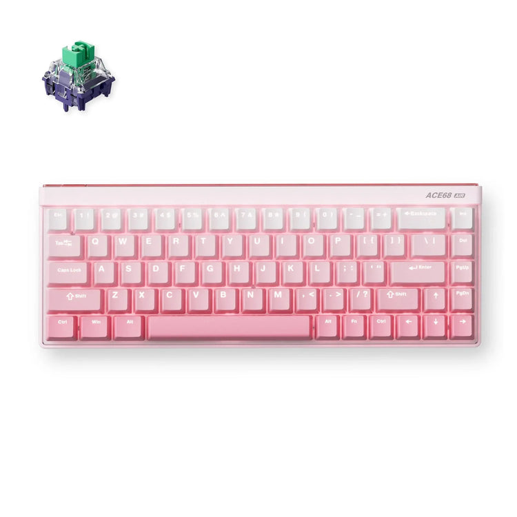 Clavier de jeu à commutateur magnétique à effet Hall Mchose Ace 68 (blanc, disposition américaine (qwerty), dieu magnétique Kailh, 65 %, RVB, échange à chaud, touches PBT, USB-C, capteur à effet Hall)