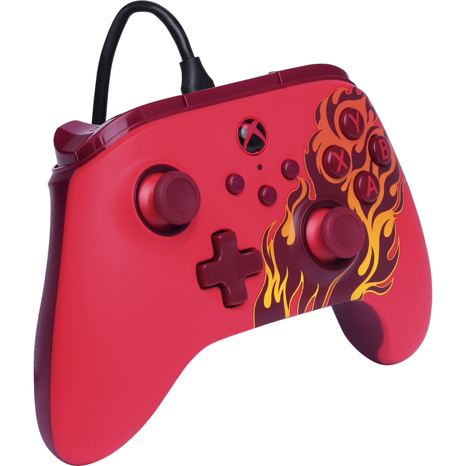 Manette Powera Advantage avec câble pour Xbox Series X|s - Red Fire (rouge, Xbox Series X|s, Xbox One, PC)