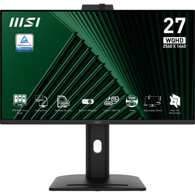 Moniteur Msi pro mp275qpdg 27 (noir, 2x HDMI, port d'affichage, 4x USB-A, USB-B, USB-C, RJ-45, 100 Hz)