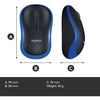 Souris sans fil Logitech m185 (bleue, vente au détail)