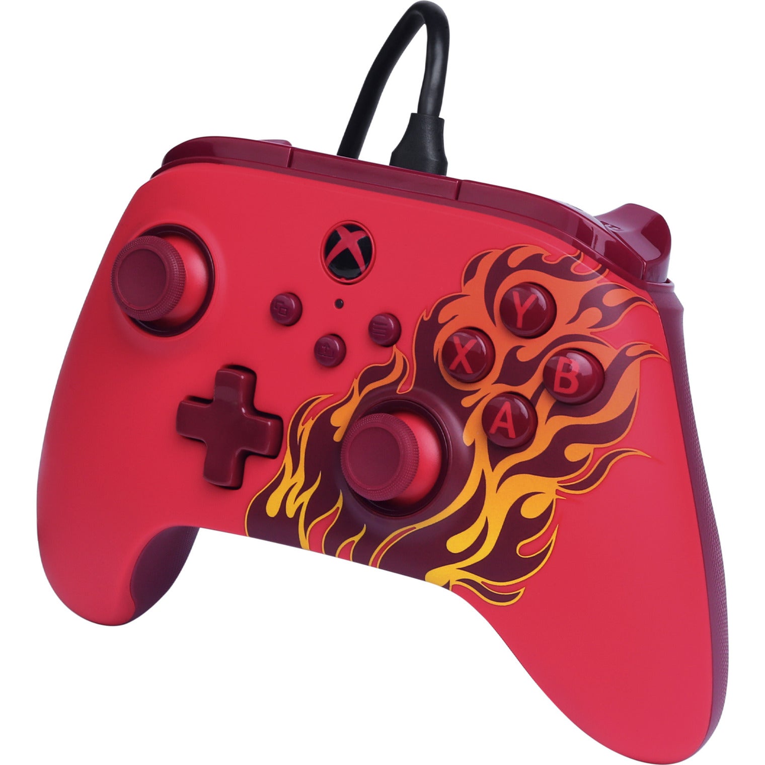 Manette Powera Advantage avec câble pour Xbox Series X|s - Red Fire (rouge, Xbox Series X|s, Xbox One, PC)