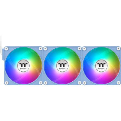 Thermaltake ct120 ex reverse argb sync ventilateur de refroidissement PC hortensia bleu (pack de 3 ventilateurs) ventilateurs de boîtier (bleu clair, 3 pièces, 120 x 120 x 25 mm, pwm)