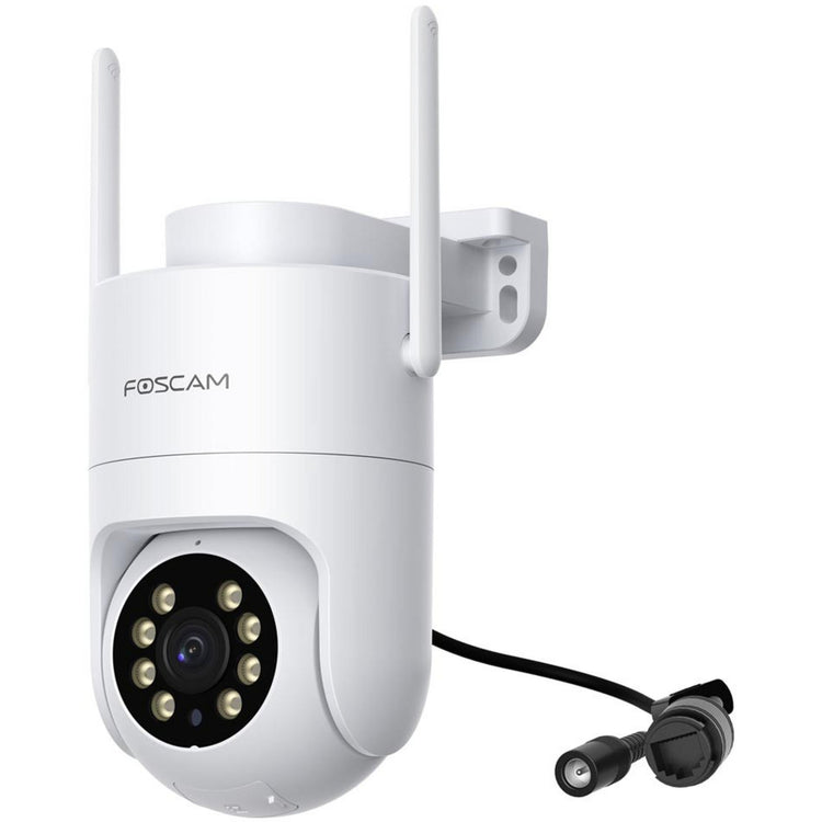 Foscam PD8, caméra de sécurité 4K 8MP double bande WiFi 6 PT (blanc)