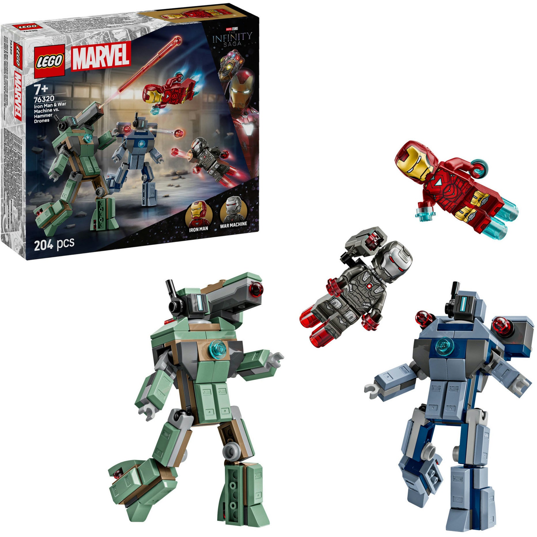 Lego Super Heroes Marvel 76320 Iron Man and War Machine vs Hammer Dones