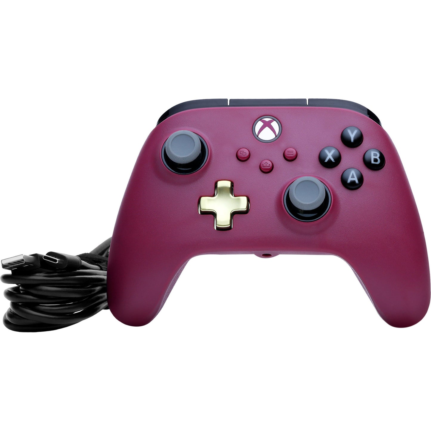 Manette filaire Powera Advantage Plus pour Xbox Series X|s - Ruby (Rouge foncé, Xbox Series X|s, Xbox One, PC)