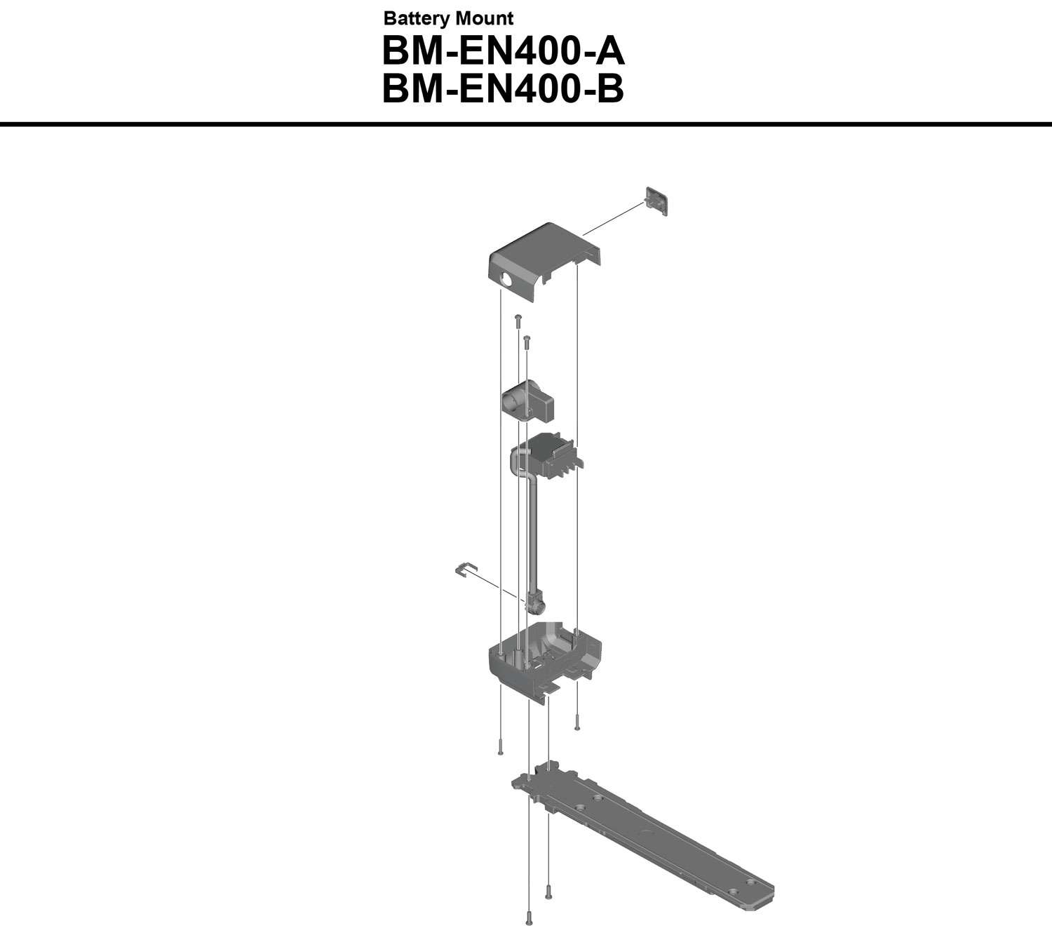 Support de batterie Shimano steps bm-en400 pour porte-bagages arrière