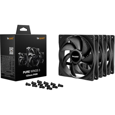Soyez silencieux! pure ailes 3 ventilateurs de boîtier (noir, 3 pièces, 120 x 120 x 25 mm, pwm)