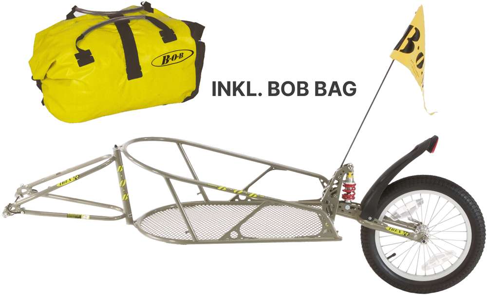 Bob ibex remorque à vélo or avec sac