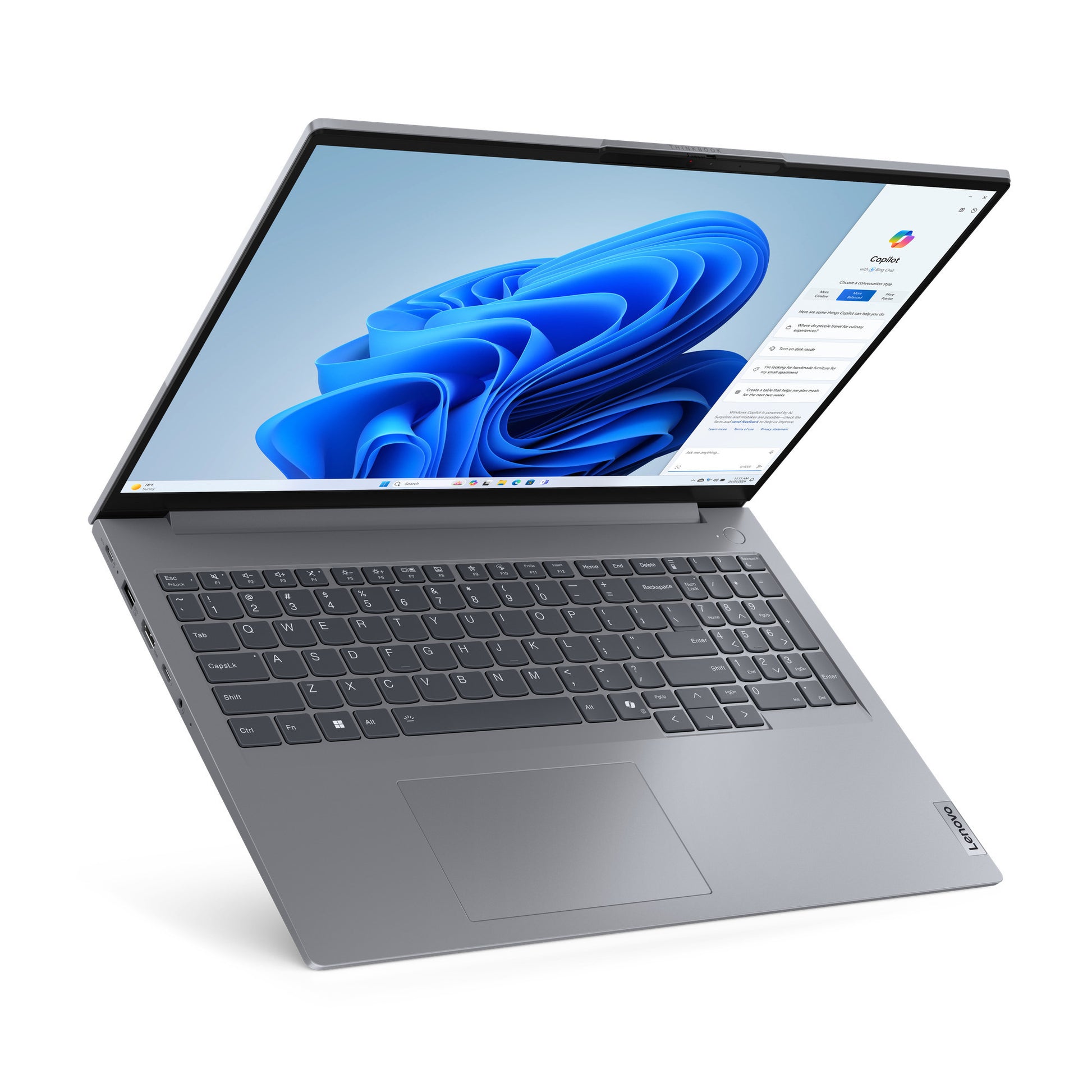 Ordinateur portable Lenovo thinkbook 16 g7 arp (21mw00ckmh) 16 (gris | ryzen 5 7535hs | radeon 660m | 16 go | SSD 512 go)