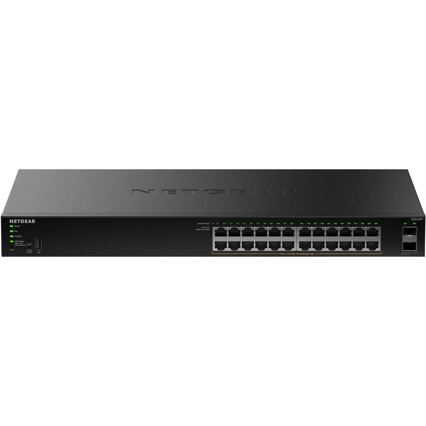 Switch Netgear gs324tpv2 (noir, budget poe 190w)