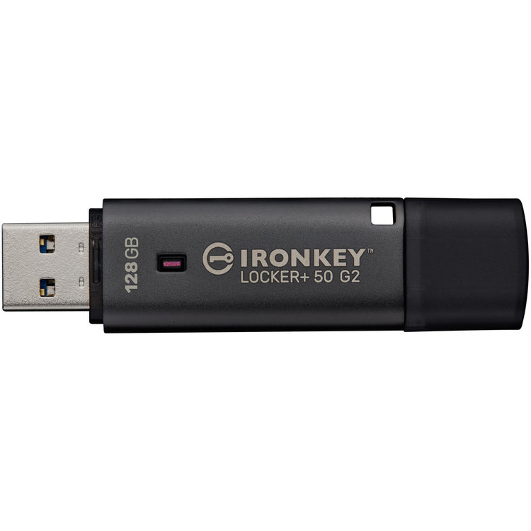 Kingston ironkey locker+ 50 g2 clé USB 128 Go clé USB (anthracite, USB-A 3.2 gen 1)
