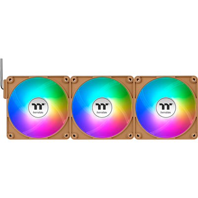 Thermaltake ct120 ex argb sync ventilateur de refroidissement pour PC gravier sable (pack de 3 ventilateurs) ventilateurs de boîtier (marron clair, 3 pièces, 120 x 120 x 25 mm, pwm)