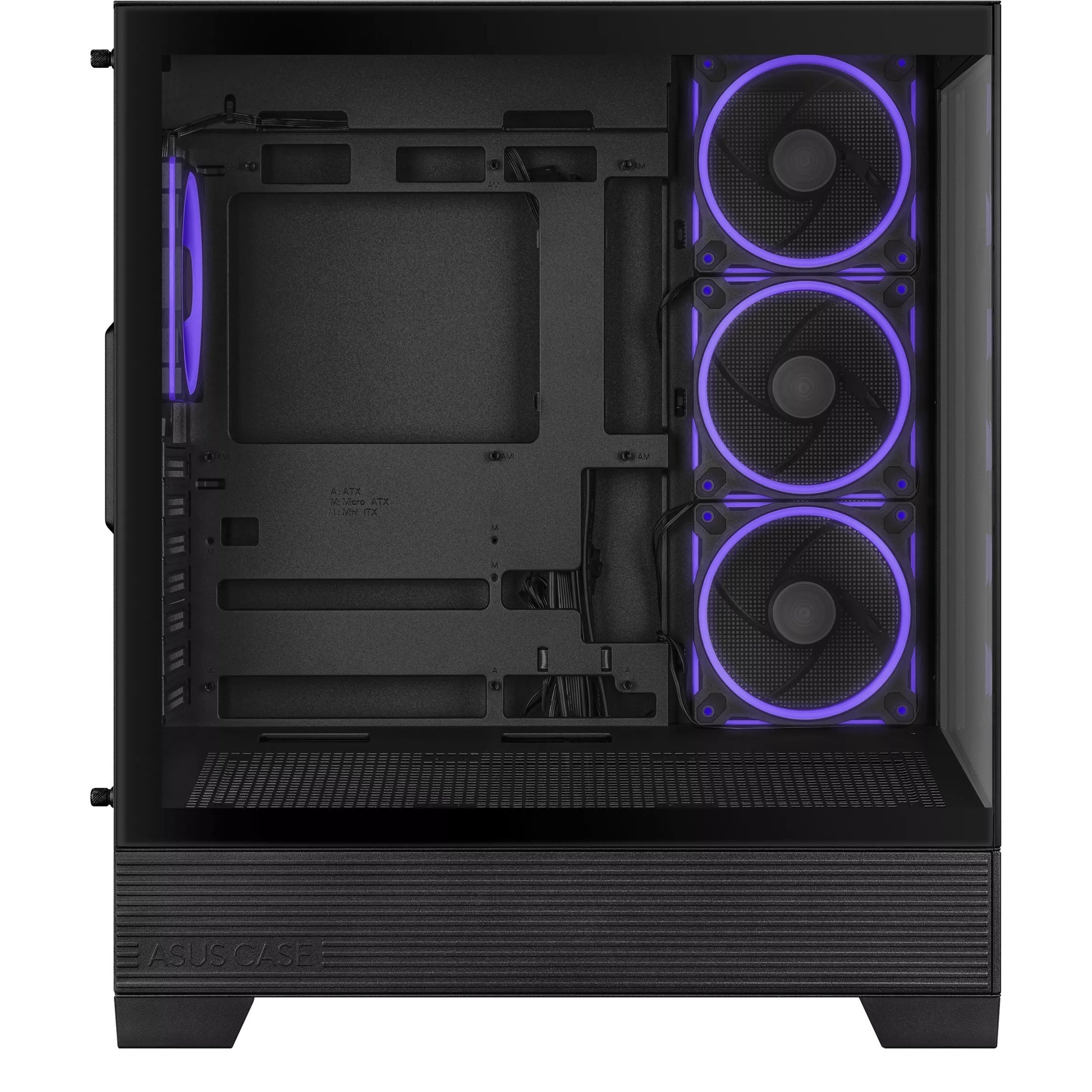 Boîtier tour midi Asus a31 plus (noir | 2x USB-A | 2x USB-C | verre trempé)