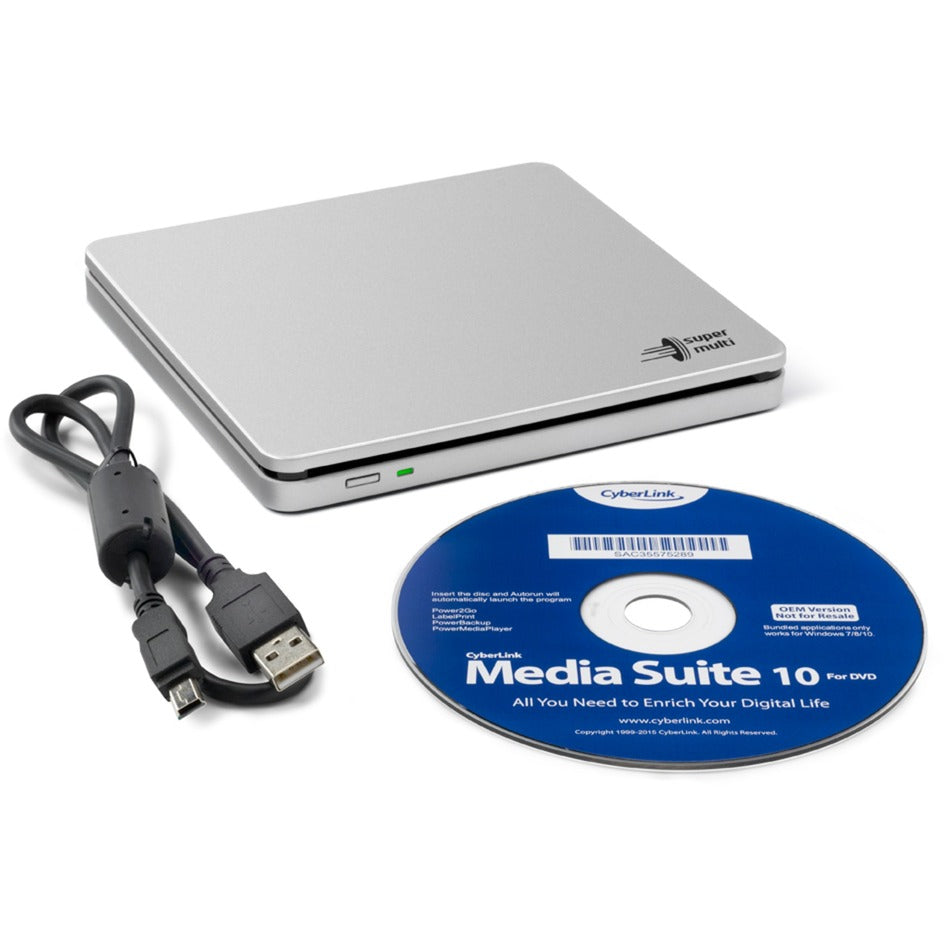 Hitachi-LG Data Storage GP70NS50 Graveur de DVD externe (Argent, M-Disc)