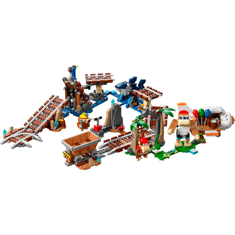 Ensemble d'extension Lego Super Mario : jouet de construction en chariot de mine de Diddy Kong (71425)