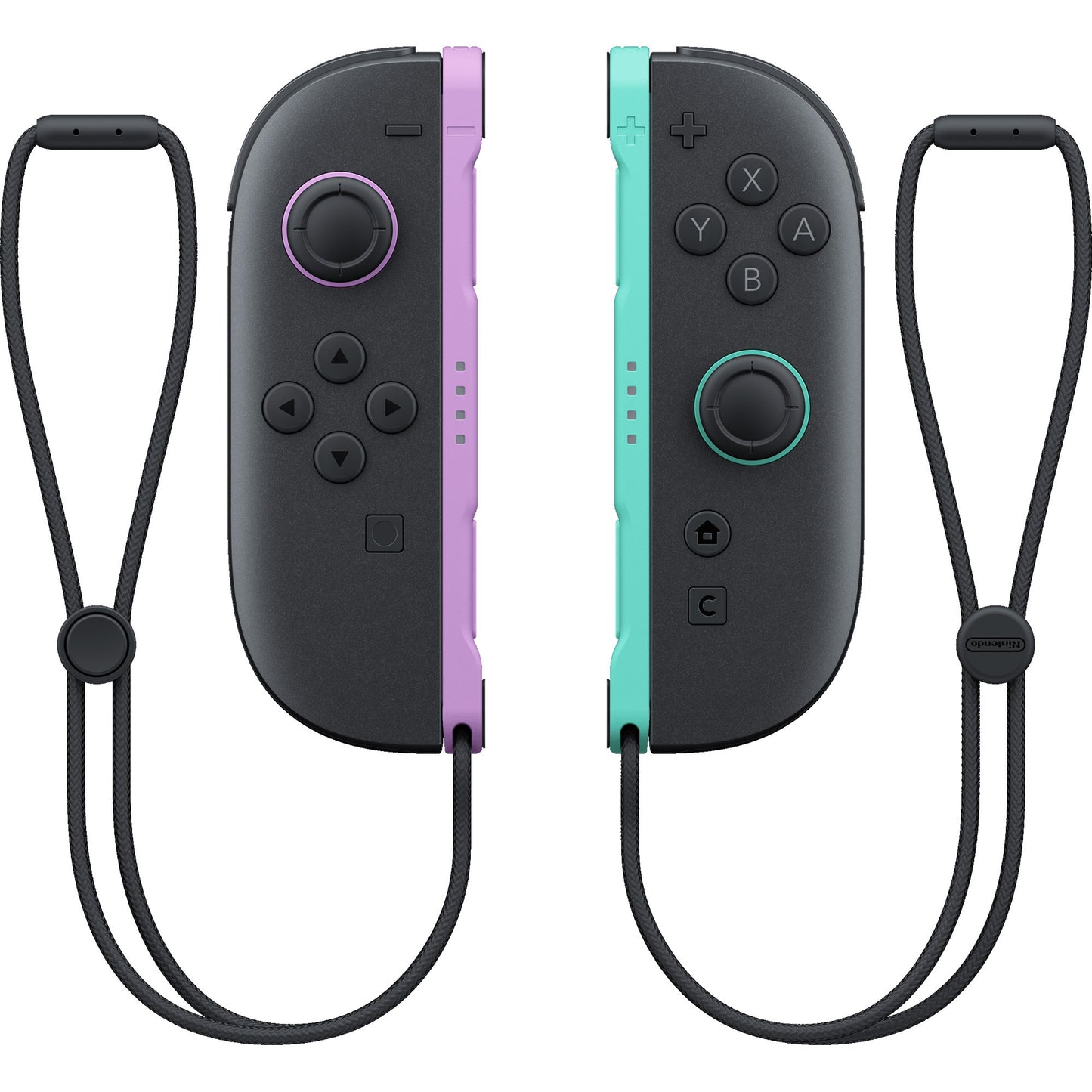 Ensemble de manettes Nintendo joy-con 2 (violet clair, vert clair)