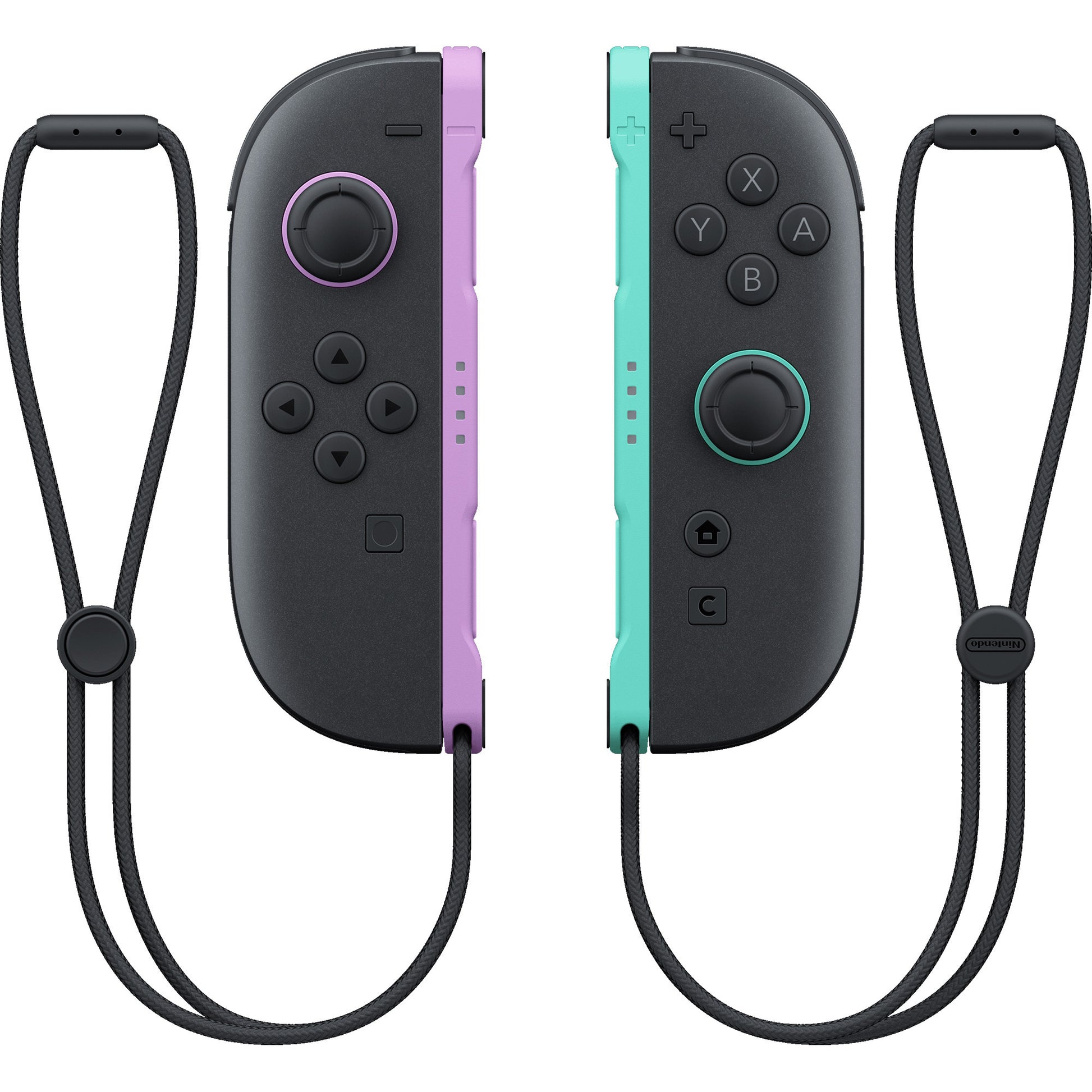 Ensemble de manettes Nintendo joy-con 2 (violet clair, vert clair)