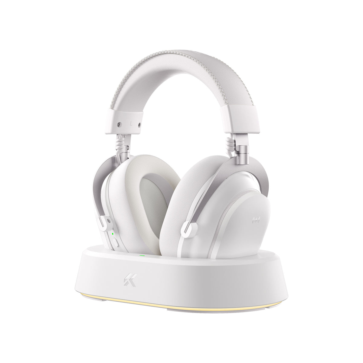 Casque de jeu supra-auriculaire sans fil magnétique Mchose v9 turbo+ (blanc argent, nintendo switch, playstation 4, playstation 5, mobile, pc, usb bluetooth 2,4 g)