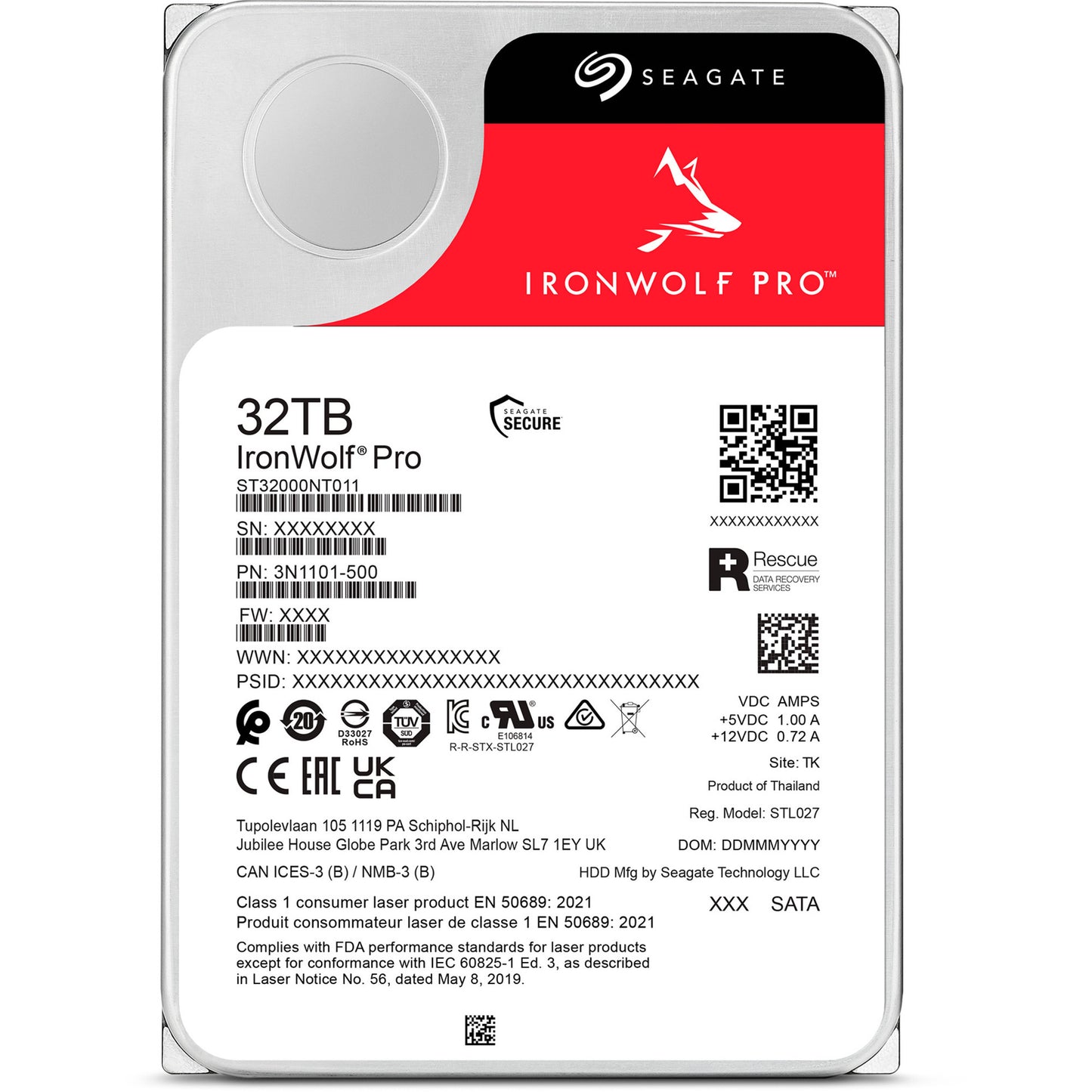 Disque dur Seagate IronWolf Pro 32 To (SATA 6 Go, 3,5)