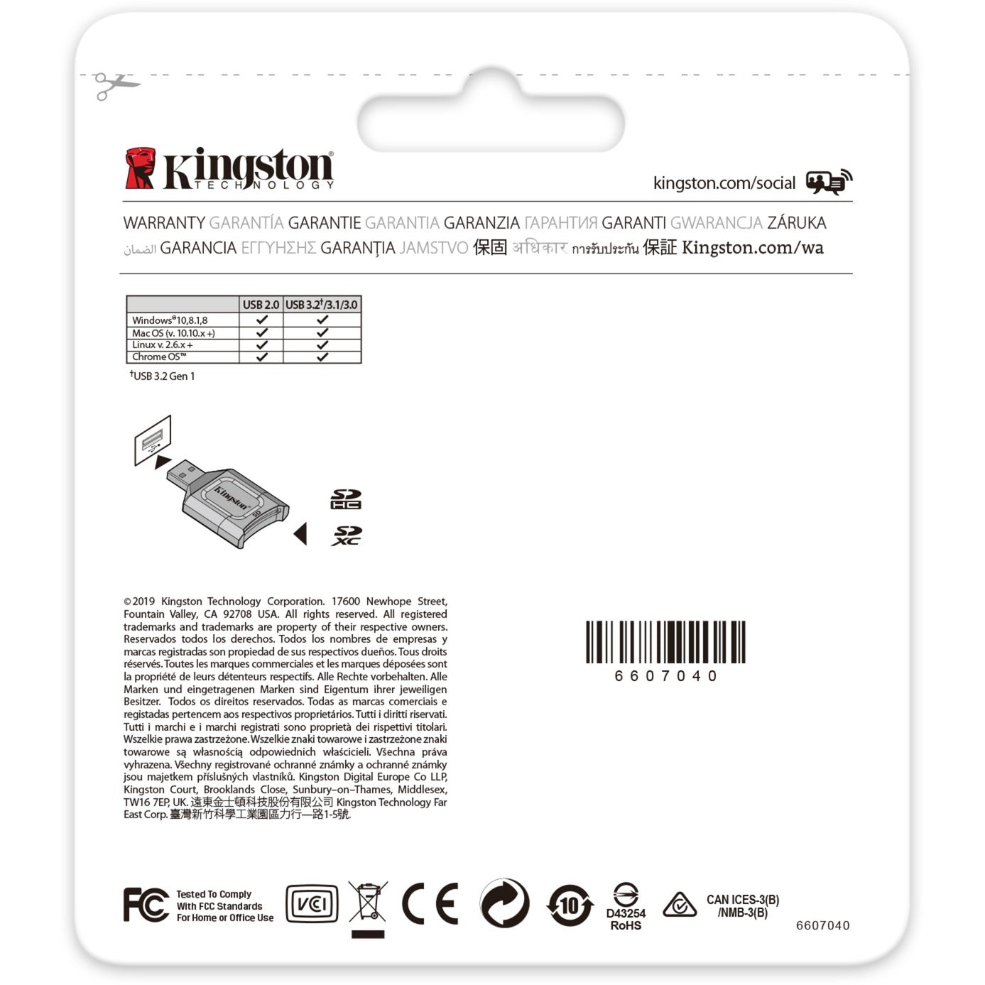 Lecteur Kingston Mobilelite Plus SD
